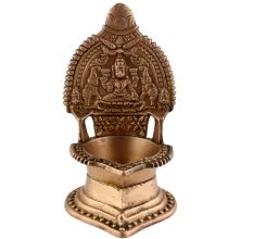Engraved Ashtadhatu Puja Oil lamp